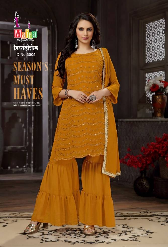 Maira Lavishka 3 Wedding Wear Heavy Georgette Ready Made Salwar Suit  Collection